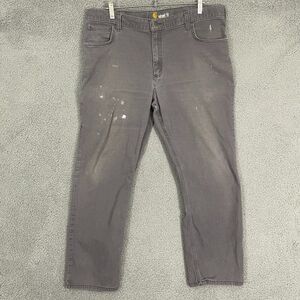 Carhartt Pants Men 40x29 Gray Relaxed Fit Workwear Construction